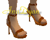 Tan-Golden Spike heels