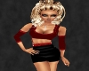 K*Black/Red skirt set