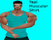 Teal Muscular Shirt