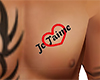 Je T'aime Chest Tattoo