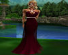 maroon gown dress