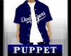 Blue Dodgers Button Up