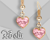 Heart Pink Earrings