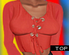 LaceUp - Blouse Peach