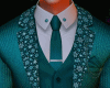 Snowflakes Teal Suit