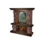 Carved Wood Fireplace