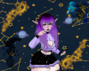 ☾ Purple Goth V Bangs
