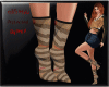 Check stretch knit Boots