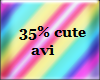 35% cute avi