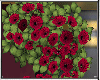 Decorative red flowers