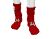 socks red + bow