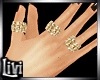 Diva Gold Black Rings