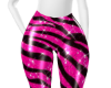 latex pink zebra pants
