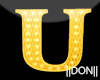 U Yellow Letter Lamps