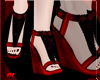 ~O~Red & Black Sandals 