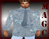 Blue roses shirt /tie