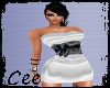 ~C~ Dress white blk Lace
