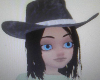 Cowgirl Hat w/black Hair