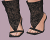 V/ Lace Open Toe Heels