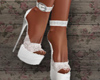 LKC White Lace Heels