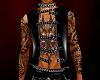 black pvc/leather vest