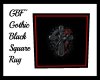 GBF~Gothic Black Sqe Rug