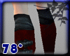 red black boots leather