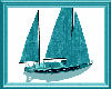 Teal Sailboat