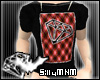 m* Red plaid diamond T