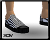Black-white-stripes shoe