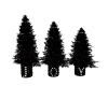 BLACK  CHRISTMAS TREES