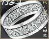 Wedding Ring Carved Silv