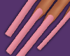 matte pink nails