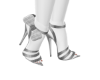 V+ Plaid Gray White Heel