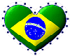Brazil Heart sticker