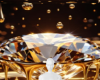 Gold dripping diamond bg