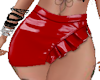 Red frill mini skirt