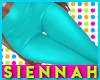 Turquoise Leather Pants