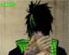 Green Emo scene hair