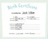 Jacob's Birth Record