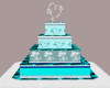 AQUA LOVE WEDDING CAKE