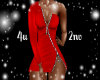 Sexy Red Zip Dress