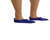 blue silk slippers