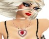 Diamond rose heart