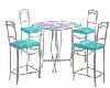 Chairs w Chat Table Teal