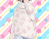 pink heart sweater