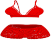 2Pc Red Knit Set