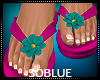 *SB* Teal Flip Flops