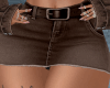 Jean Mini Skirt Brown