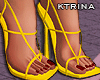 KT♛Yellow Heels Lace